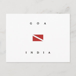Goa India Scuba Dive Flag Postkarte