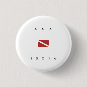 Goa Indien Unterwasseratemgerät-Tauchen-Flagge Button