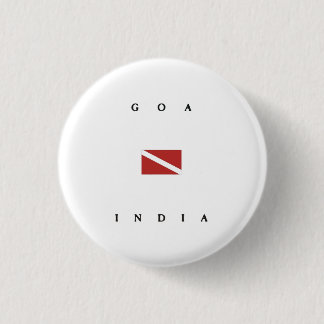 Goa Indien Unterwasseratemgerät-Tauchen-Flagge Button
