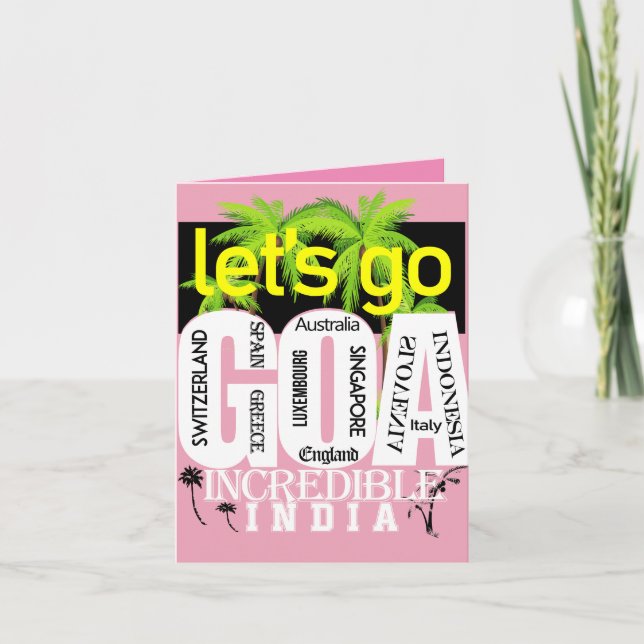 Goa Reise Einladung (Vorderseite)