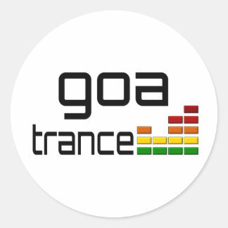 Goa Trance Music mit Stereo Equalizer Runder Aufkleber