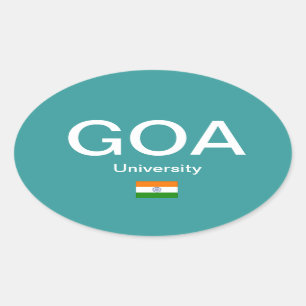 Goa University* (Indien) Oval Sticker im Euro-Stil