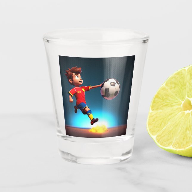 "Goal Bound: The Animated Boy's Perfect Kick" Schnapsglas (Vorderseite)