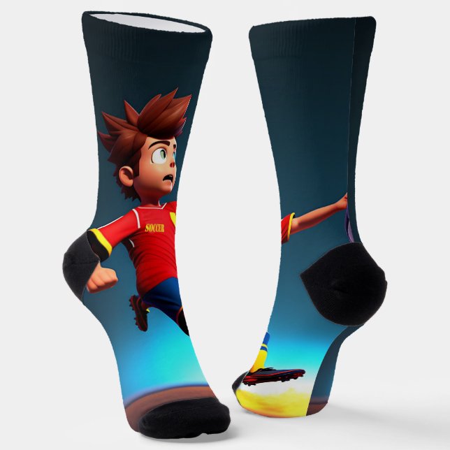 "Goal Bound: The Animated Boy's Perfect Kick" Socken (Gewinkelt)