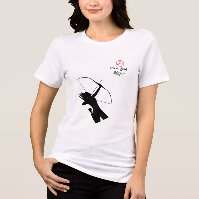 Goal Digger T-Shirt – Motivational Daisy Graphic  Tri-Blend Shirt (Vorderseite)