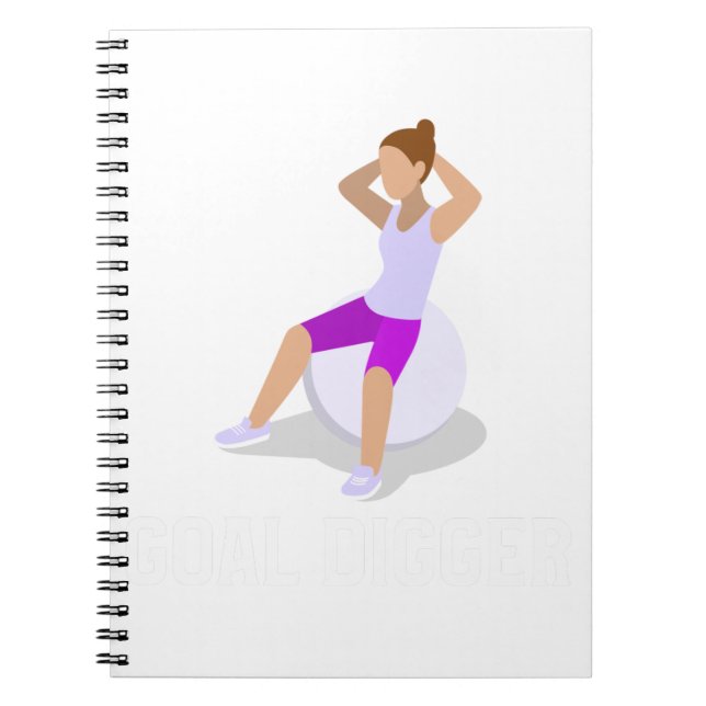 Goal Digger Woman Gym Notizblock (Vorderseite)