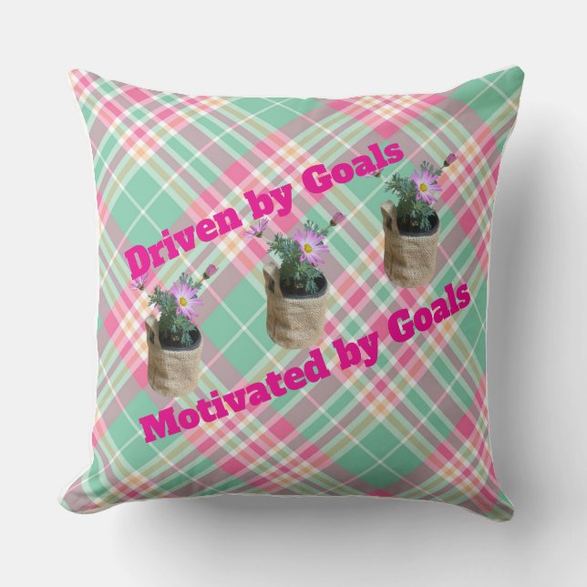 Goal Getter Driven by Goals werfen Kissen (Vorderseite)