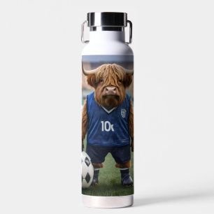 "Goal-Getter: Eine Hochlandkuh für Fußball verklei Trinkflasche