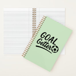 'Goal Getter' Soft Mint Grünes Tagebuch-Geschenk Notizbuch