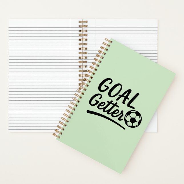 'Goal Getter' Soft Mint Grünes Tagebuch-Geschenk Notizbuch (Innen)