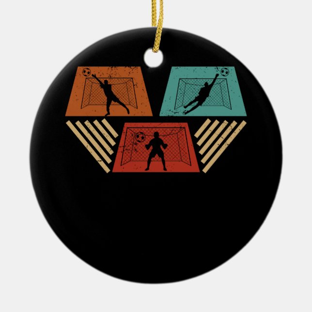 Goal Keeper Fußball Goalie Athlete Goalkeeper Goal Keramik Ornament (Vorne)