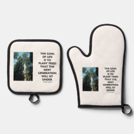 Goal Of Life Is To Plant Trees Next Generation Sit Ofenhandschuh & Topflappen-Set