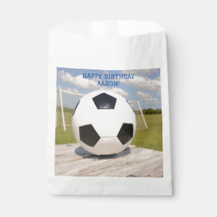 Goal Post Black and White Soccer Ball Sport Geschenktütchen