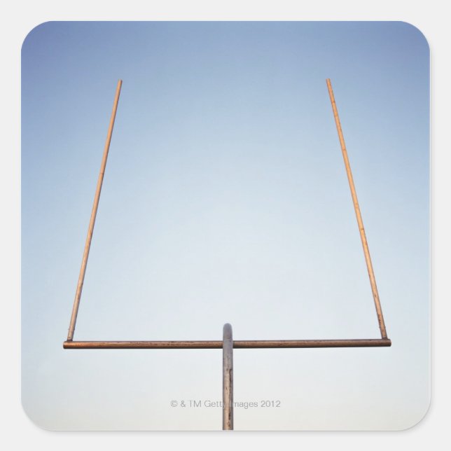 Goal Post Quadratischer Aufkleber (Vorderseite)