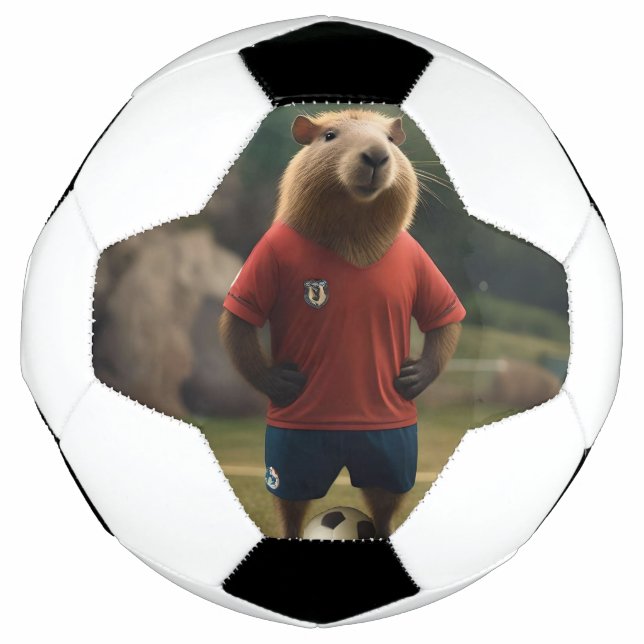 "Goal-Scoring Capybara: Der ultimative Fußballstar Fußball (Vorderseite)