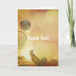 Goal Shooter Themed Netball Thank You Dankeskarte