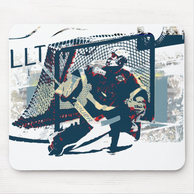 Goalie - Eishockey-Spieler Mousepad (Vorne)