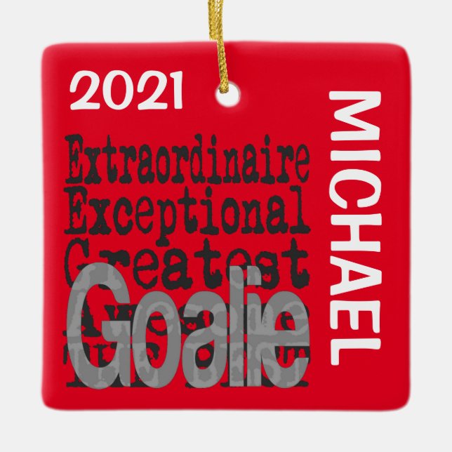 Goalie Extraordinaire CUSTOM Keramikornament (Vorderseite)
