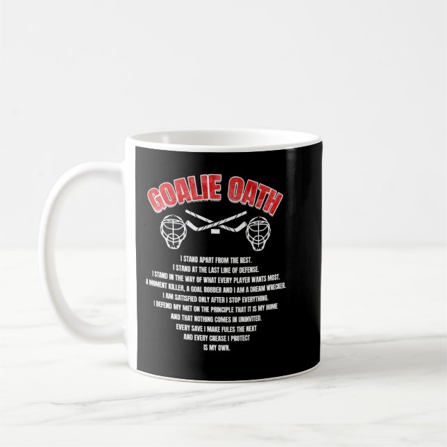 Goalie Oath   Ice Hockey Goalie Prayer Gift Classi Kaffeetasse (Links)