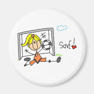 Goalie stellt den gerettetemagneten her magnet
