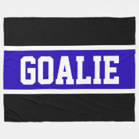 GOALIE Text Bold Athletic Blue Schwarz-weiß Stripe