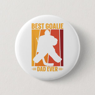 Goalie Vater Eishockey Eishockey Eishockey Hockey Button