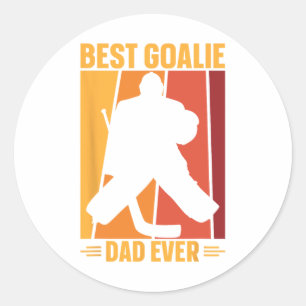 Goalie Vater Eishockey Eishockey Eishockey Hockey Runder Aufkleber