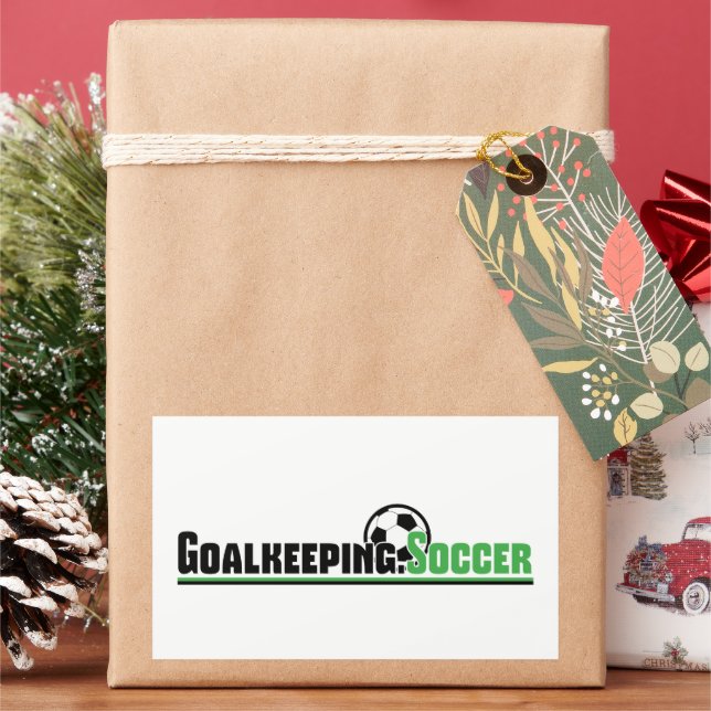 Goalkeeping.Soccer-Aufkleber Rechteckiger Aufkleber (Feiertag)