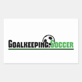 Goalkeeping.Soccer-Aufkleber Rechteckiger Aufkleber