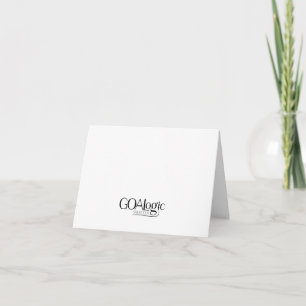 GOALogic™-Logo Schwarz-Weiß-Mitteilungskarten Dankeskarte