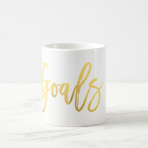 GOALS Goldfolie Moderne Schrift Art Custom Tasse