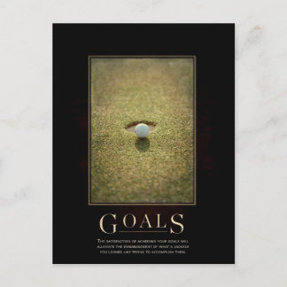 Goals Motivierend Parody Postcard Postkarte