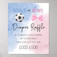Goals oder Bows Windeln Lotterie-Zeichen Geschlech