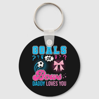 Goals Or Bows Daddy Loves You Gender Reveal Soccer Schlüsselanhänger