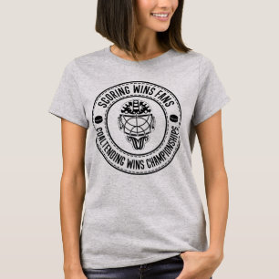 Goaltening Wins Championship Hockey Tee Shirt