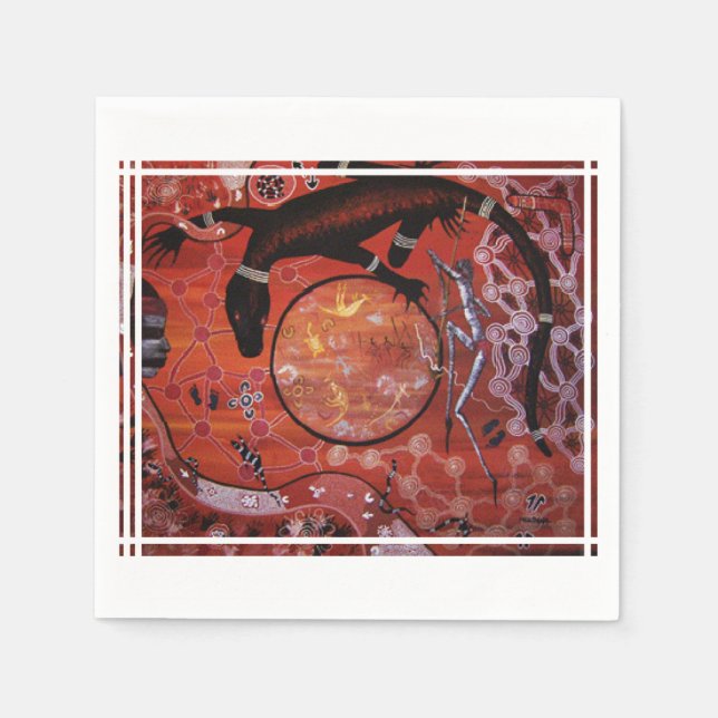 Goanna Territory Dreaming Napkins Serviette (Vorderseite)