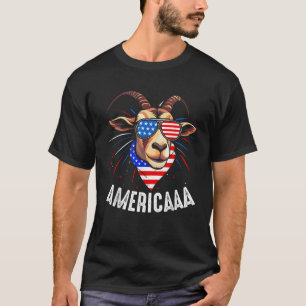 Goat Americaa 4. Juli USA Patriotic Funny Boy T-Shirt