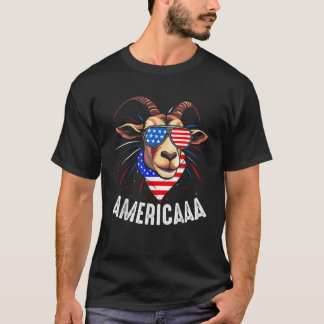 Goat Americaa 4. Juli USA Patriotic Funny Boy T-Shirt