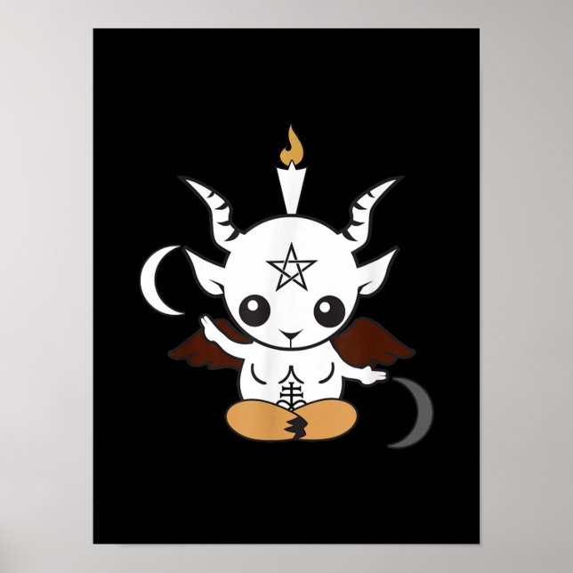 Goat Baphomet Halloween-Geschenk Poster (Vorne)