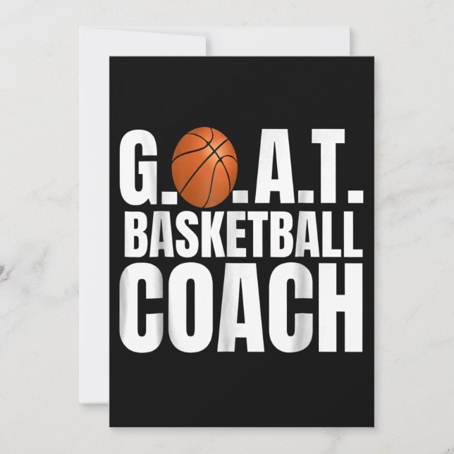 Goat Basketball Coach Geschenk Feiertagskarte (Vorderseite)