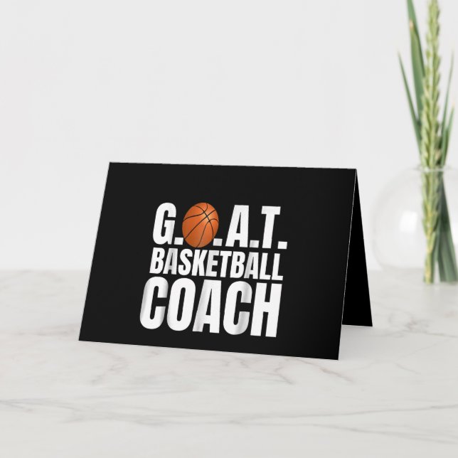 Goat Basketball Coach Geschenk Karte (Vorderseite)