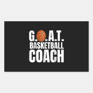 Goat Basketball Coach Geschenk Rechteckiger Aufkleber