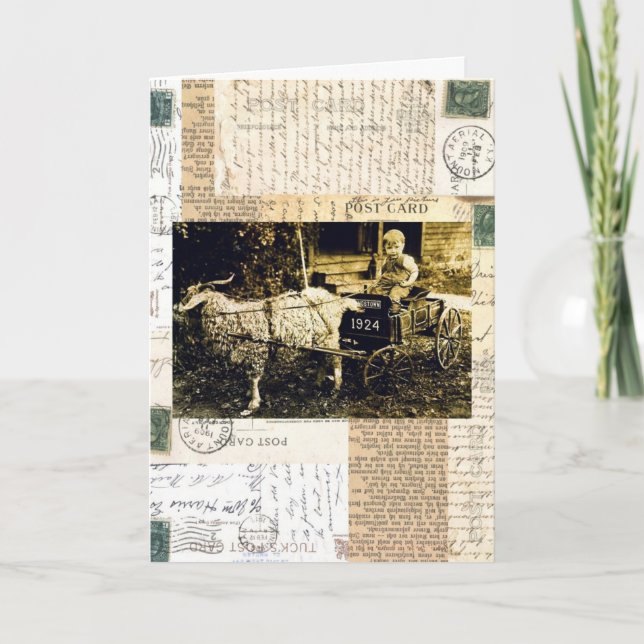 Goat Card Ephemera Karte (Vorderseite)