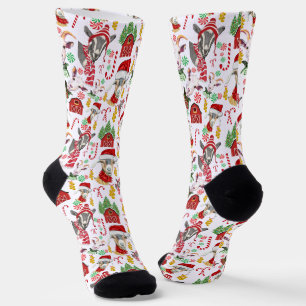 Goat Christmas Candy Canes Socken