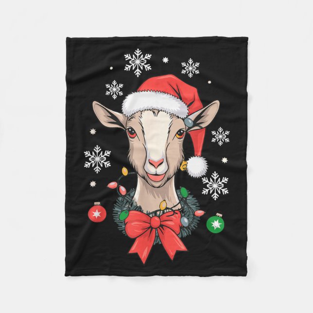 Goat Christmas  Fleecedecke (Vorderseite)