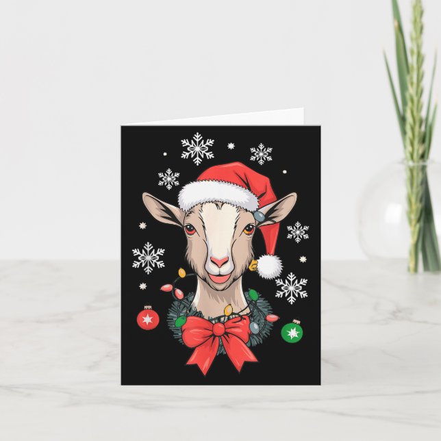 Goat Christmas  Karte (Vorderseite)