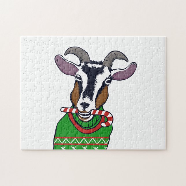 Goat Christmas Sweater Puzzle (Horizontal)