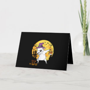 Goat Dabbing Hexe Pumpkin Funny Hund Halloween Karte