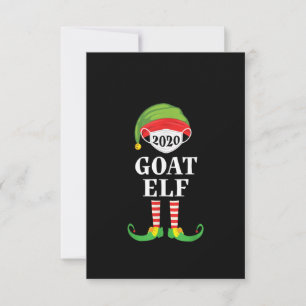Goat Elf Matching Christmas Group Familie Dankeskarte