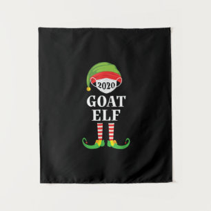 Goat Elf Matching Christmas Group Familie Wandteppich